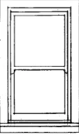 A sketch of a single building window.