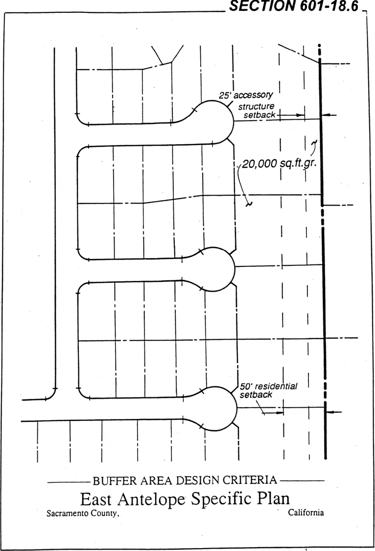 East Antelope Specific Plan Showing Buffer Area Design Criteria