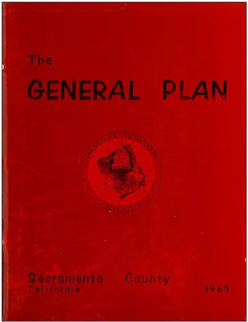 The red cover of the 1965 Sacramento County General Plan.