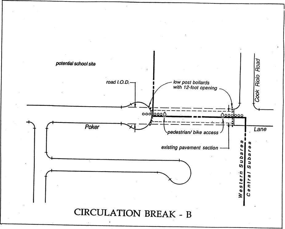 East Antelope Specific Plan Showing Circulation Break on Poker Lane