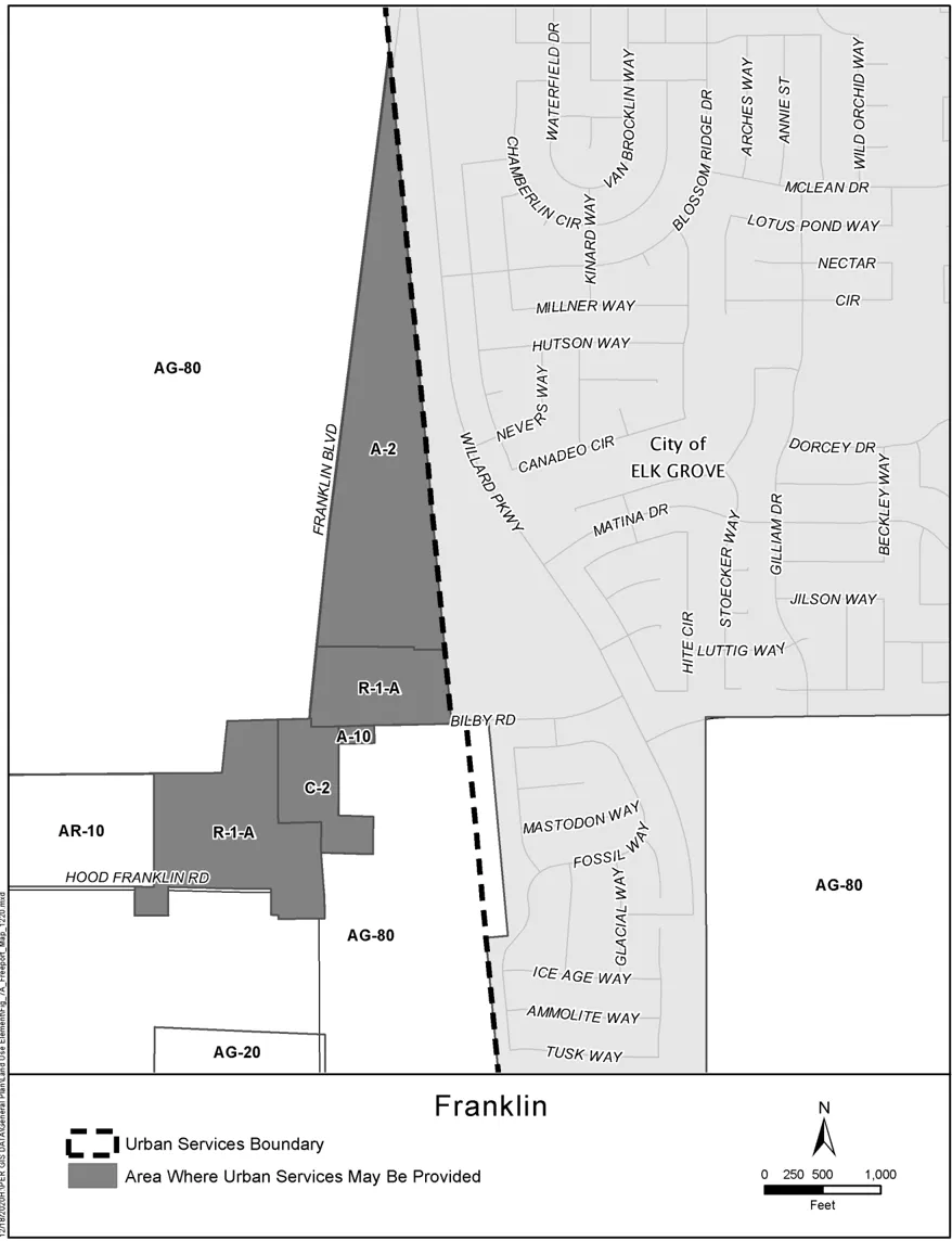 Map of Franklin