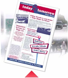 The cover of the Arden Arcade community newsletter.
