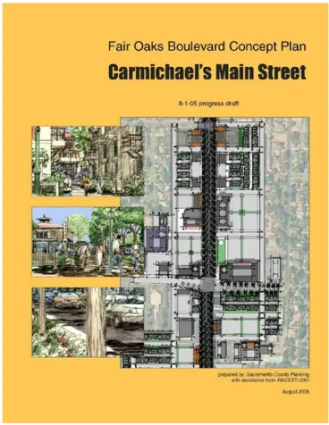 The cover of the Carmichael Main Street Corridor Plan.