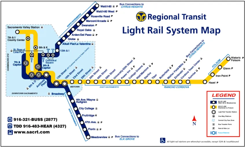 Map of Light Rail System