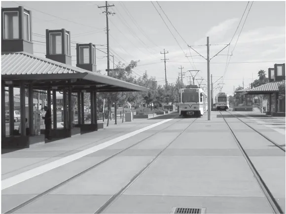 The Mather Field/Mills Light Rail Train Station.