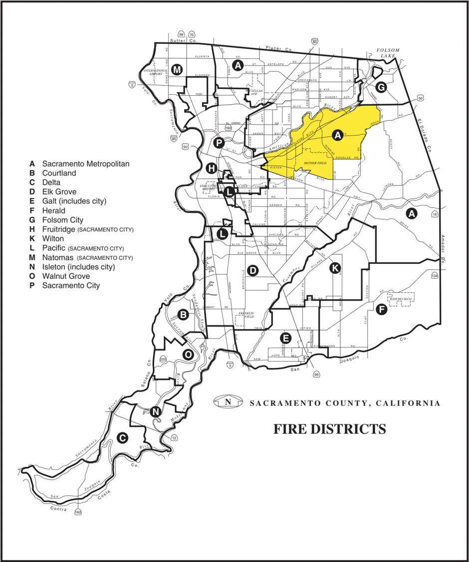 Map of all Fire District boundaries in Sac County.