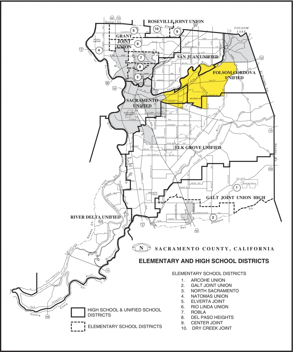 Map of all school district boundaries in Sac County.