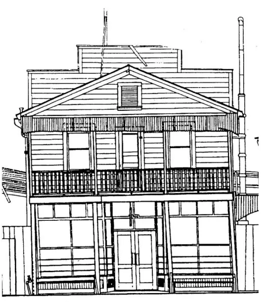 Illustration of window sills and window sash and trim.